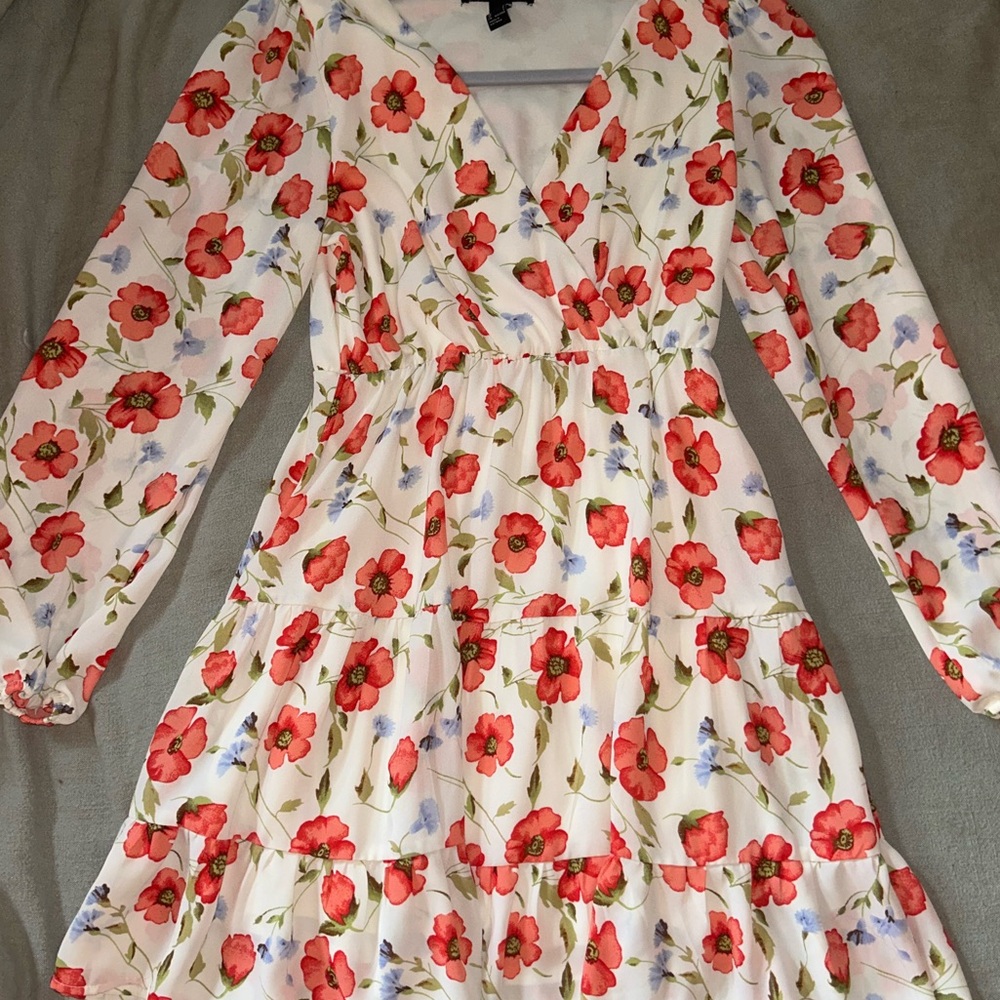 Forever 21 white floral mini dress